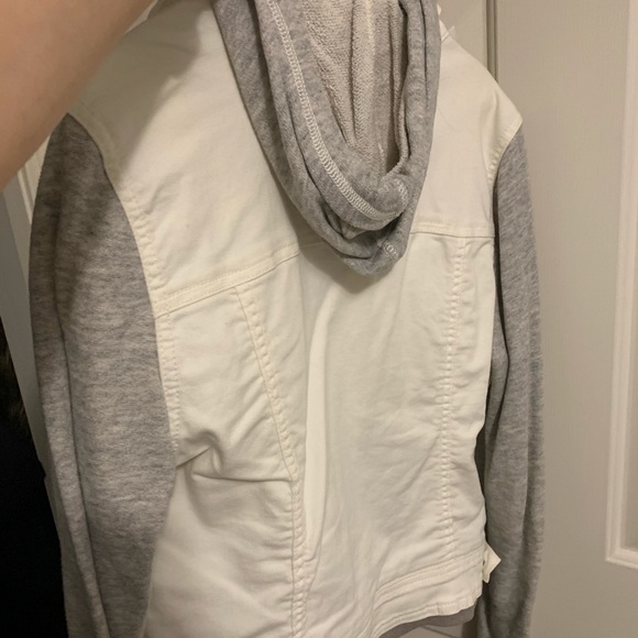 White & Grey Jean Jacket - Picture 2 of 2